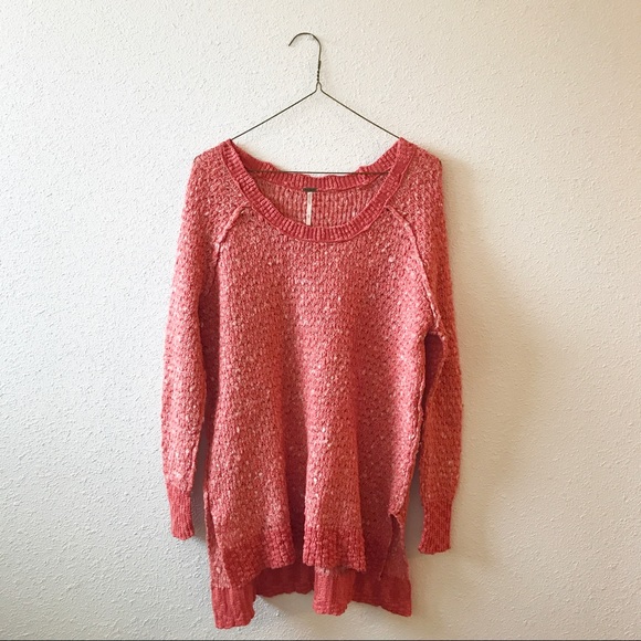 Free People Sweaters - Free People coral marbled chunky oversized sweater